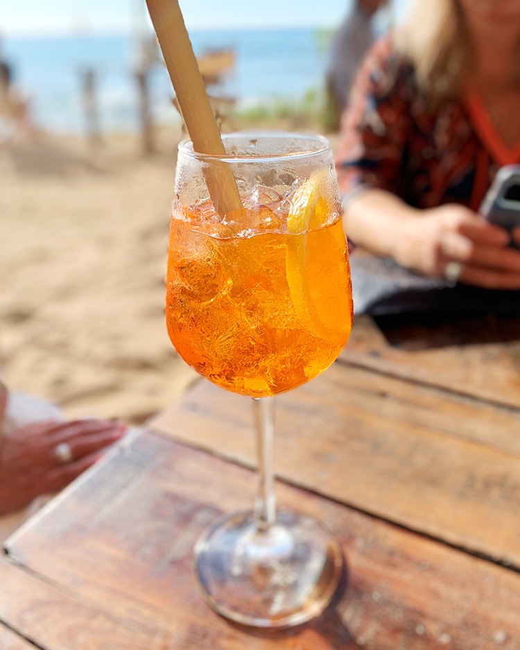 cocktails on the beach in barbados